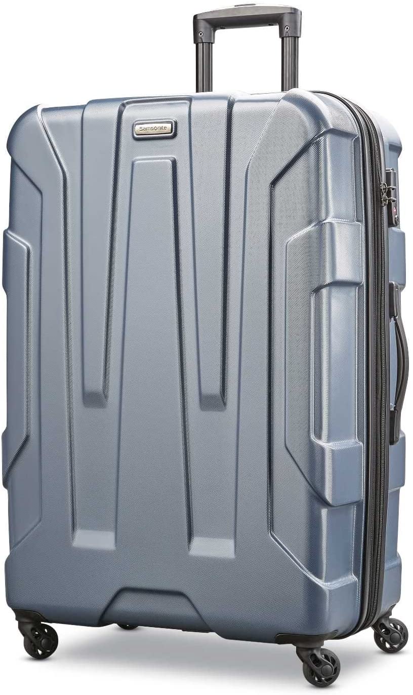 Samsonite Centric Hardside Expandable Luggage with Spinner Wheels, Blue Slate, Checked-Large 28-Inch